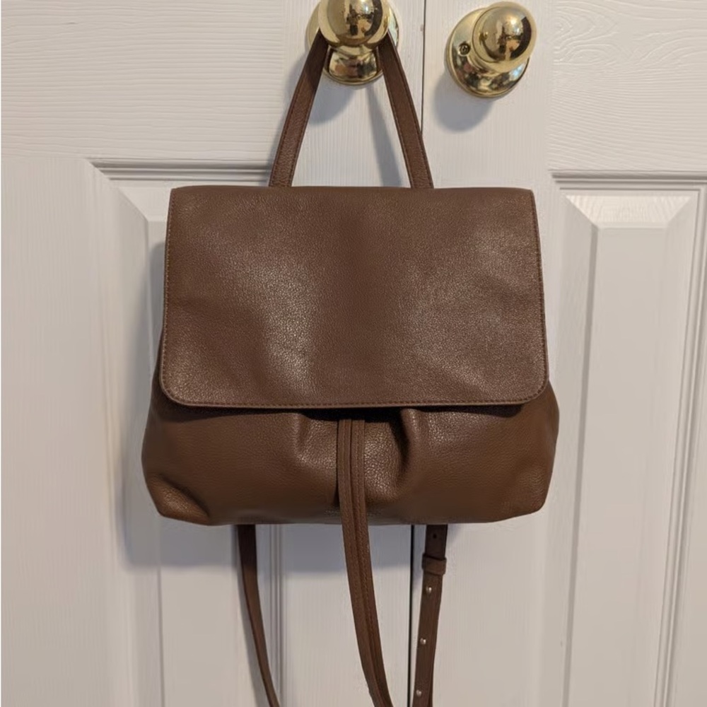 Brown Leather Backpack